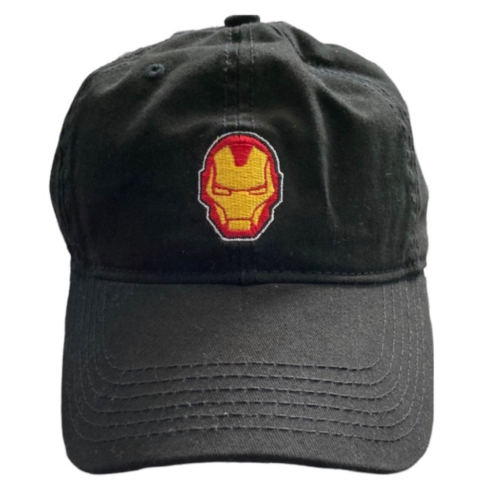Marvel Iron Man Hat Black Embroidered Dad Hat Rn 109028 Adjustable